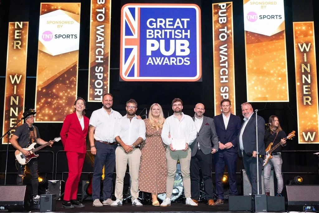 The GOAT in Nantwich winning the award for Best Pub to Watch Sport
